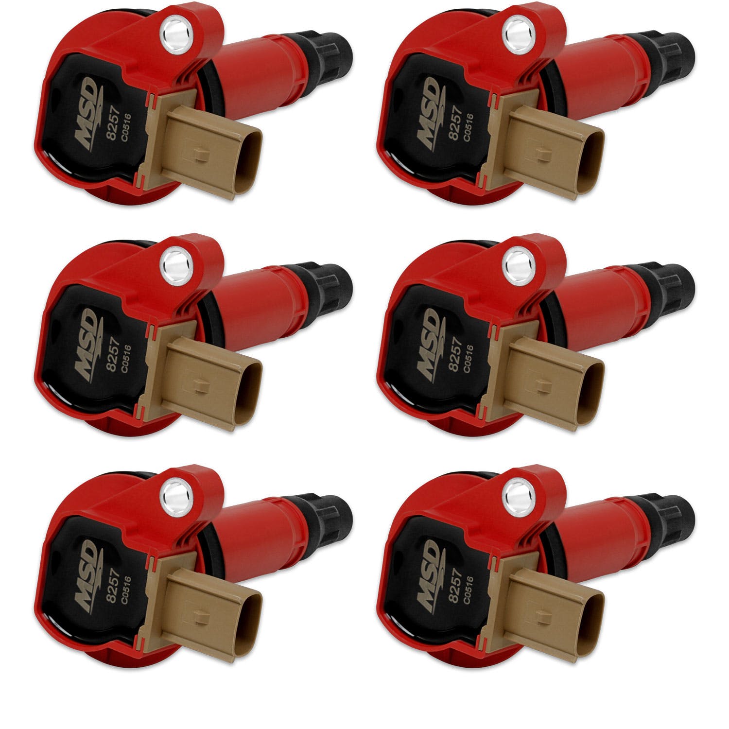 MSD Performance 82576 Coil, RED, Ford Eco-Boost 3.5L V6, 6-Pk