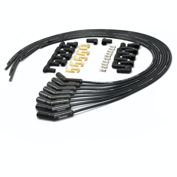 PerTronix 828215HT Wires, Univ. 8MM 8 cyl 45? Black Ceramic Boot; Black wire