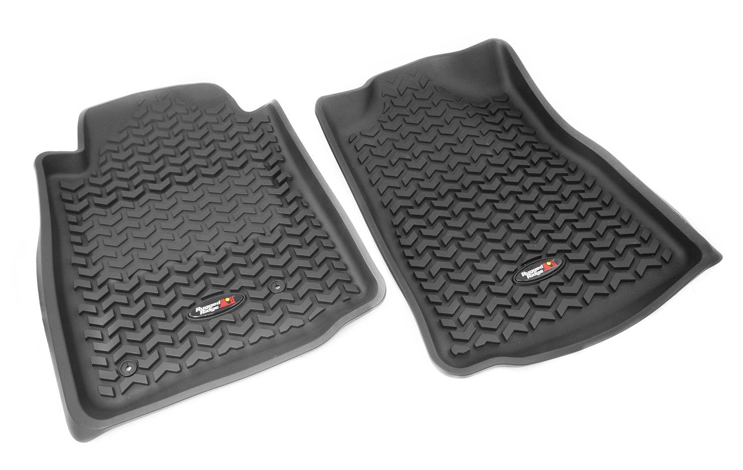 Rugged Ridge 82904.15 Floor Liners; Front; Black; 12-17 Toyota Tacoma