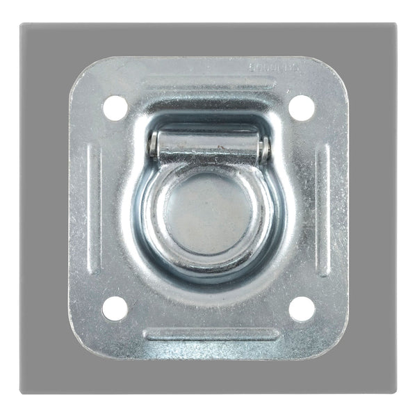 CURT 83600 1-1/2 x 1-1/2 Recessed Tie-Down Ring (5,000 lbs, Clear Zinc)