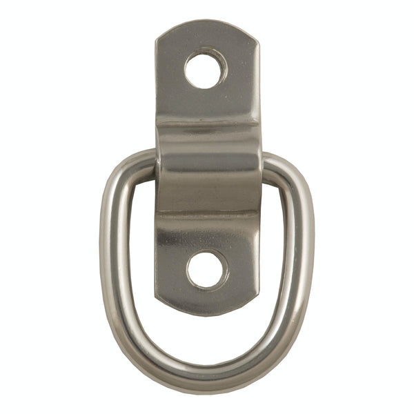 CURT 83732 1 x 1-1/4 Surface-Mounted Tie-Down D-Ring (1,200 lbs, Stainless)