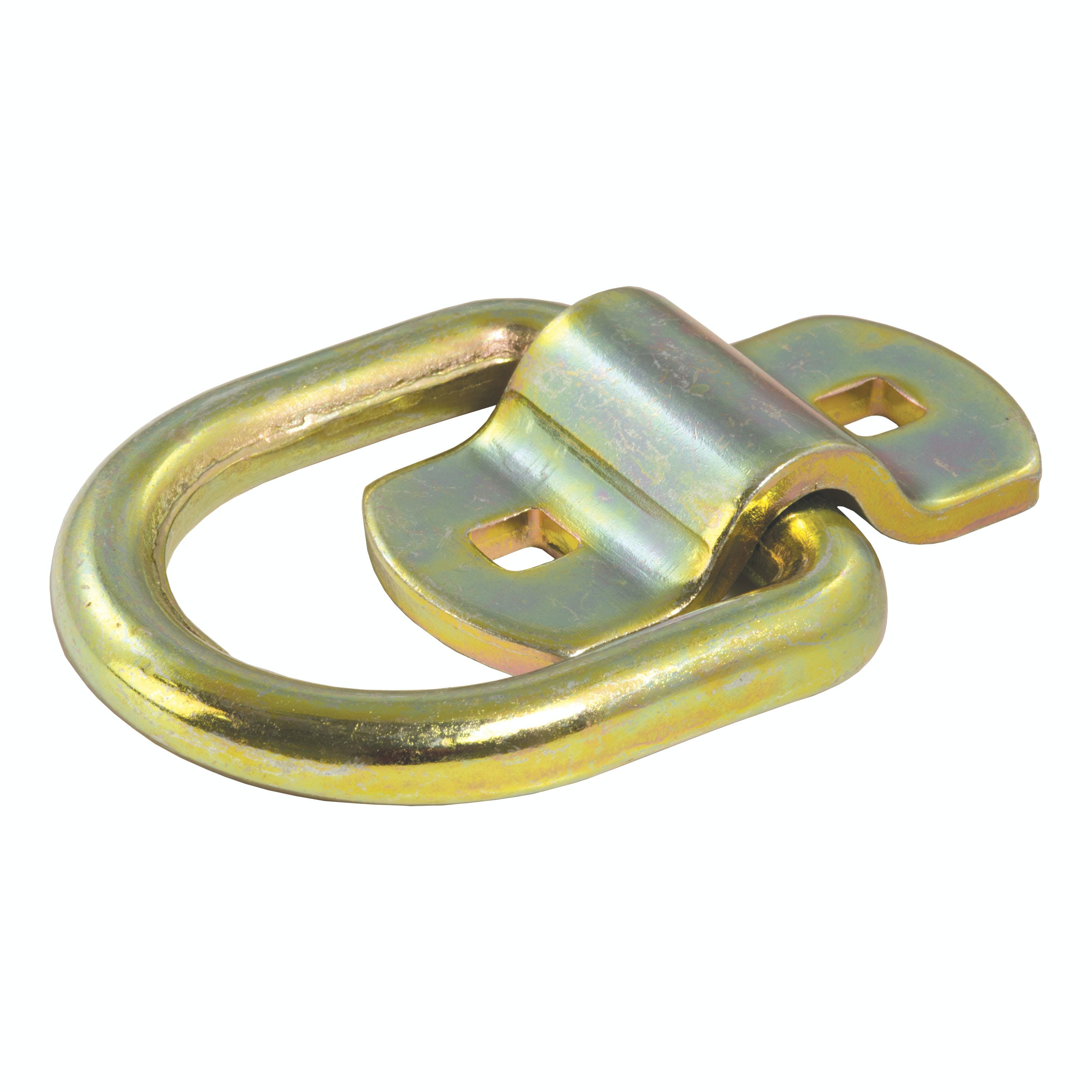 CURT 83740 3 x 3 Surface-Mounted Tie-Down D-Ring (3,600 lbs, Yellow Zinc)