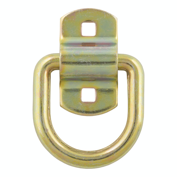 CURT 83740 3 x 3 Surface-Mounted Tie-Down D-Ring (3,600 lbs, Yellow Zinc)