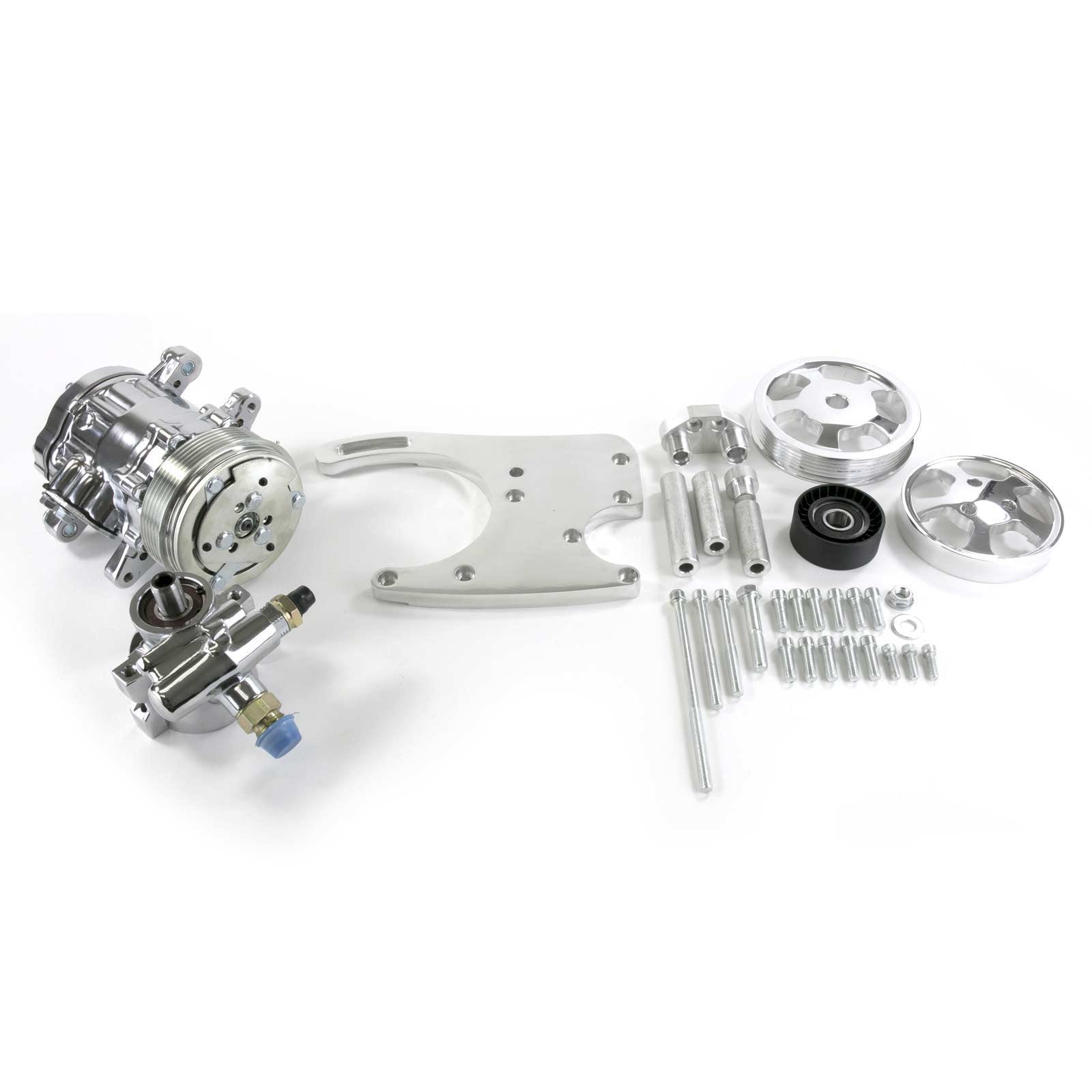 Top Street Performance 84053P-KT Aluminum Hydraulic Power Steering Kit, Polished