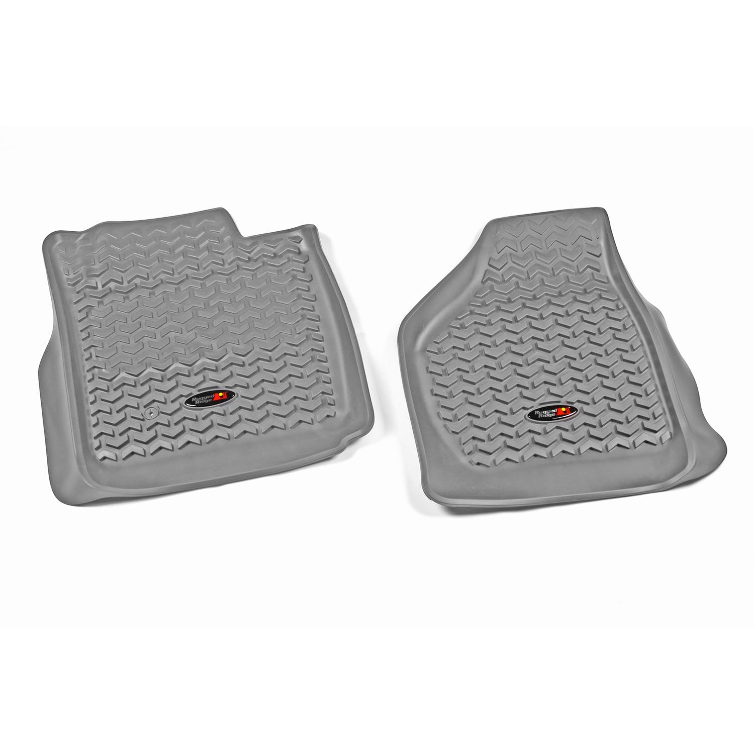 Rugged Ridge 84902.06 Floor Liners; Front; Gray; 08-10 Ford F-250/F-350 Reg/Ext/SuperCrew