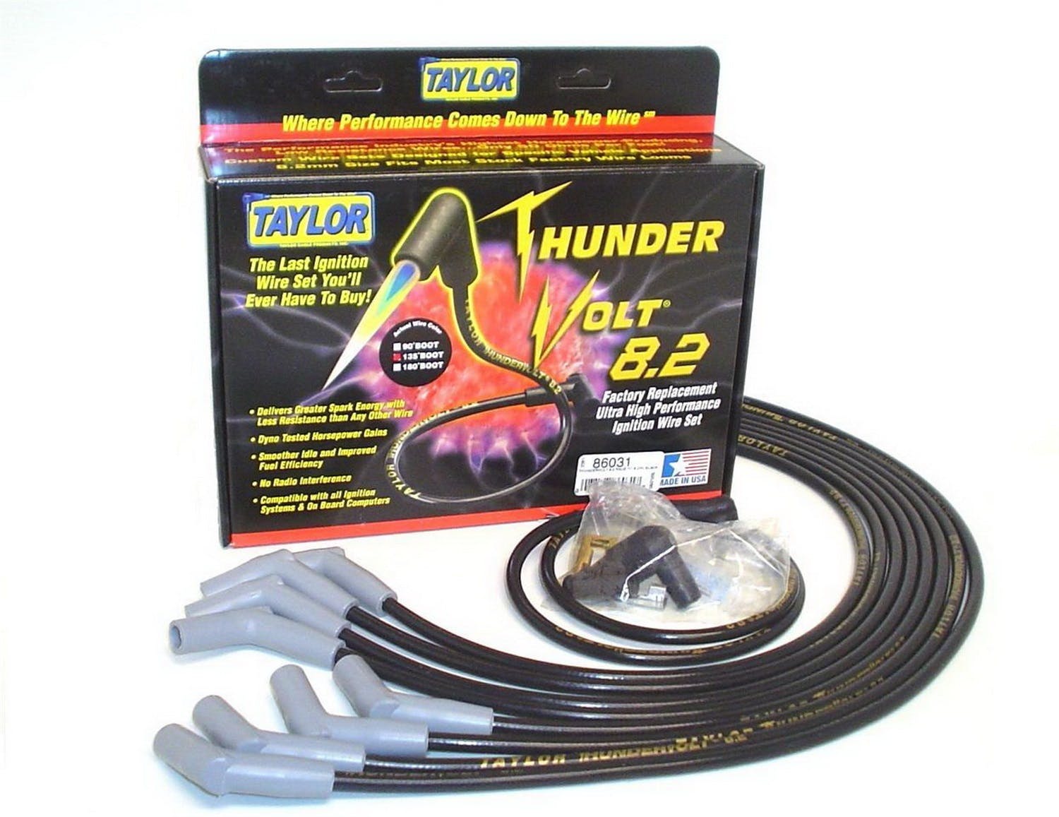 Taylor Cable Products 86031 Thundervolt 8.2 race fit 8 cyl black