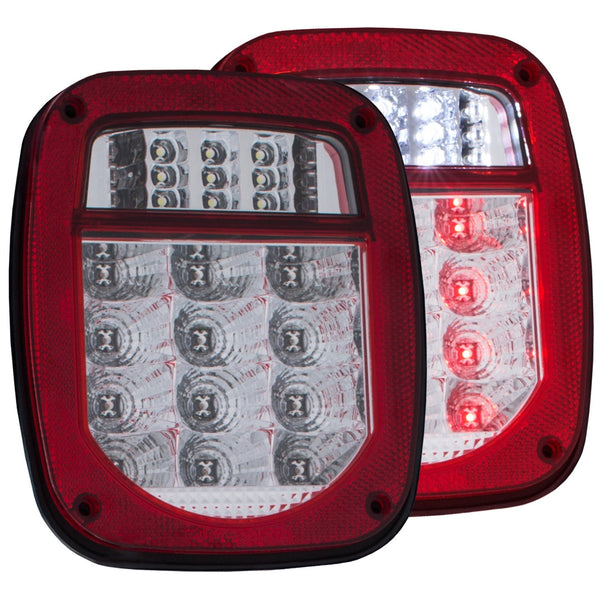 AnzoUSA 861082 LED 2 Lens - Red/Clear, Chrome