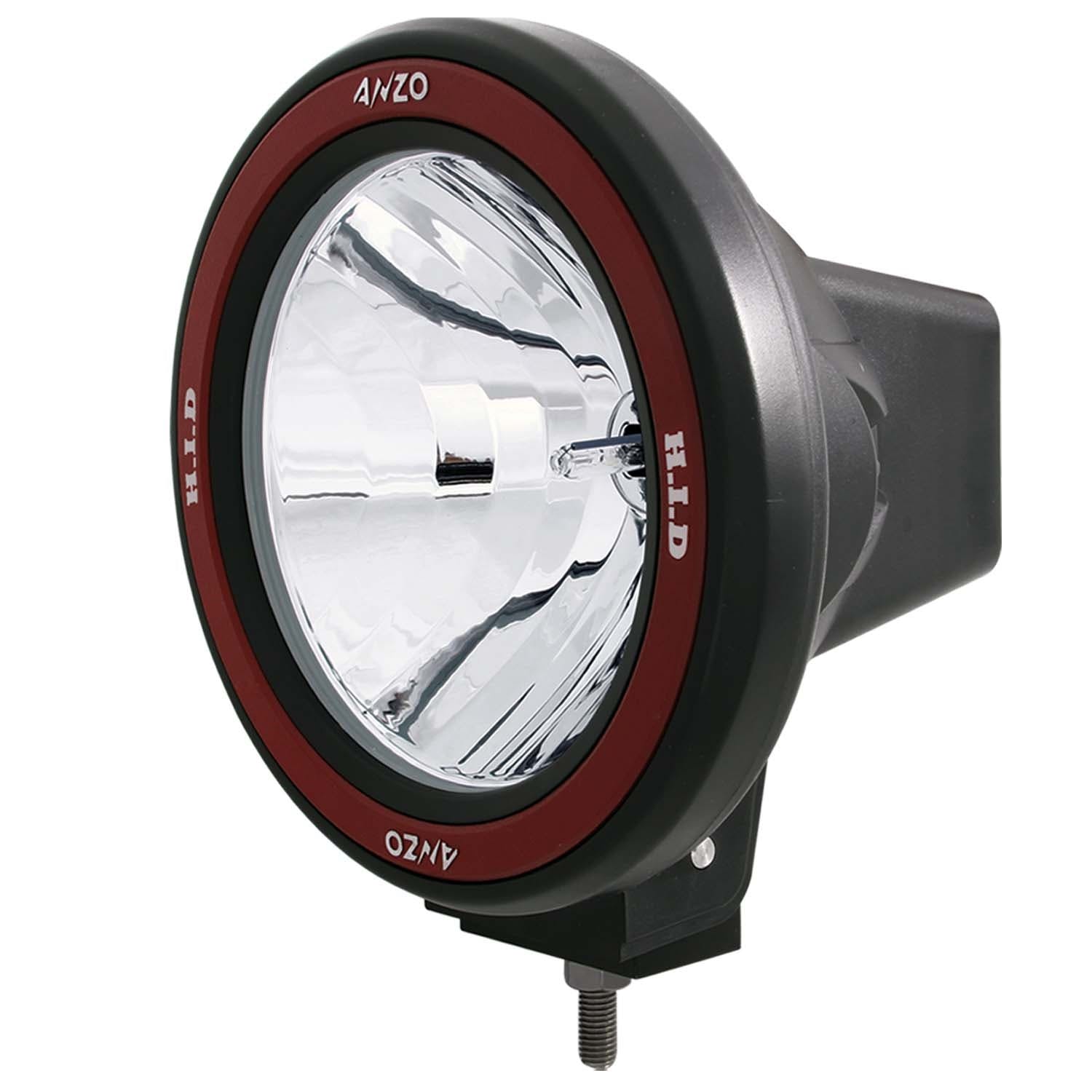 AnzoUSA 861093 7" HID Off Road Fog Lamp with AnzoUSA Red bezel