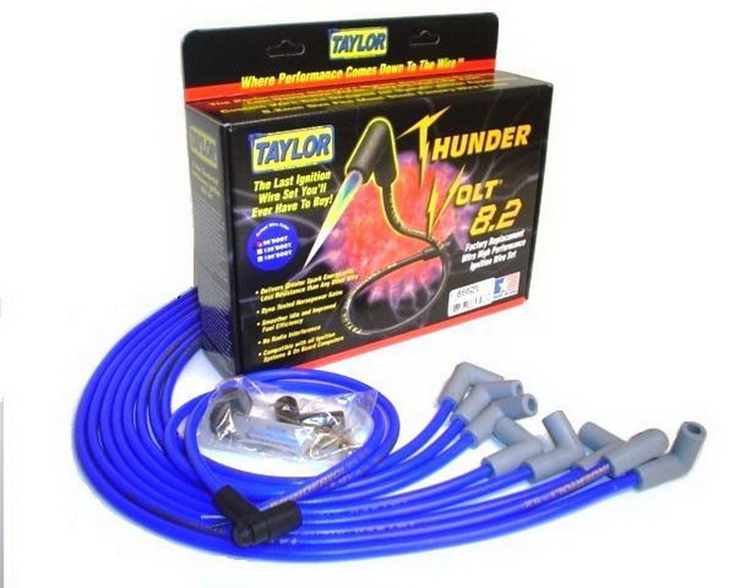 Taylor Cable Products 86627 Thundervolt 8.2 race fit 8 cyl blue