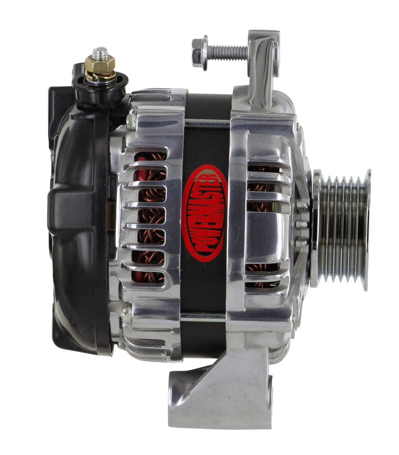 Powermaster 867296 3-Wire Alternator GM Polished 175A 6 grv HPR