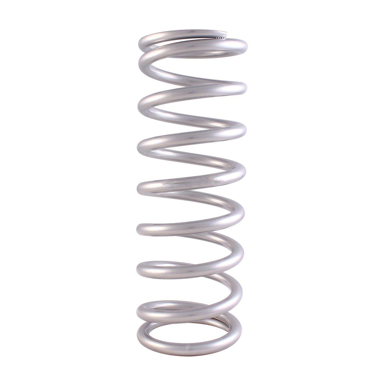 QA1 9HTSP450 Spring, Cr-Si HT High Travel 3.8 inch 9 inch X 450 Lbs/In Taper Pigtail Silver PC