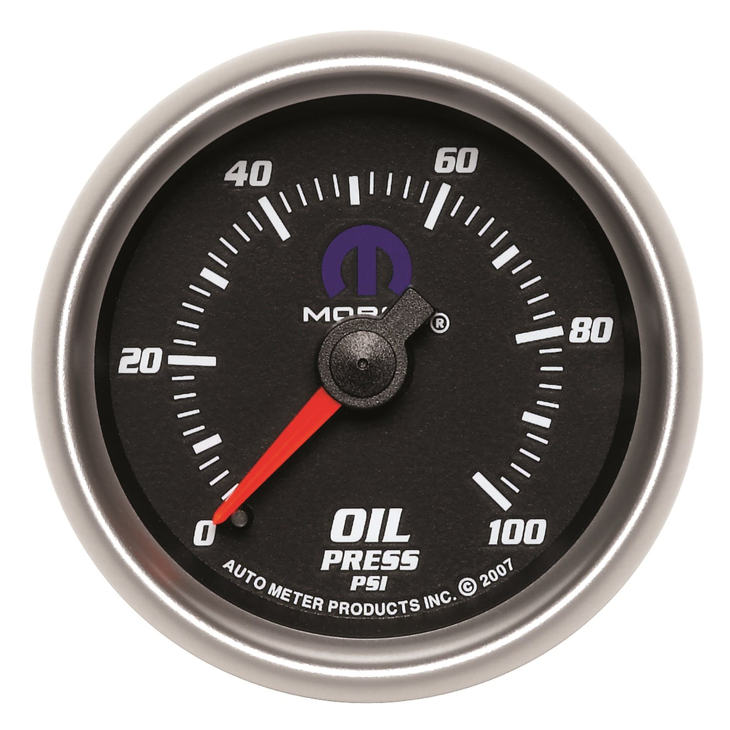 AutoMeter Products 880014 Gauge; Oil Pressure; 2 1/16in.; 100psi; Mechanical; Black; Mopar
