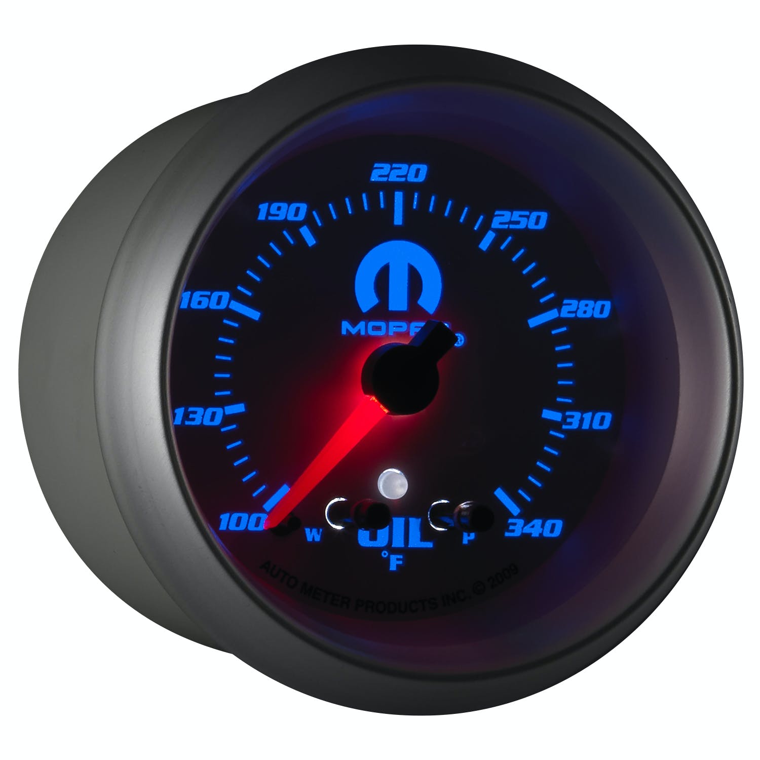 AutoMeter Products 880251 MOPAR Electric Oil Temperature Gauge 2 5/8 in. 140 - 340 Deg. F Full Sweep