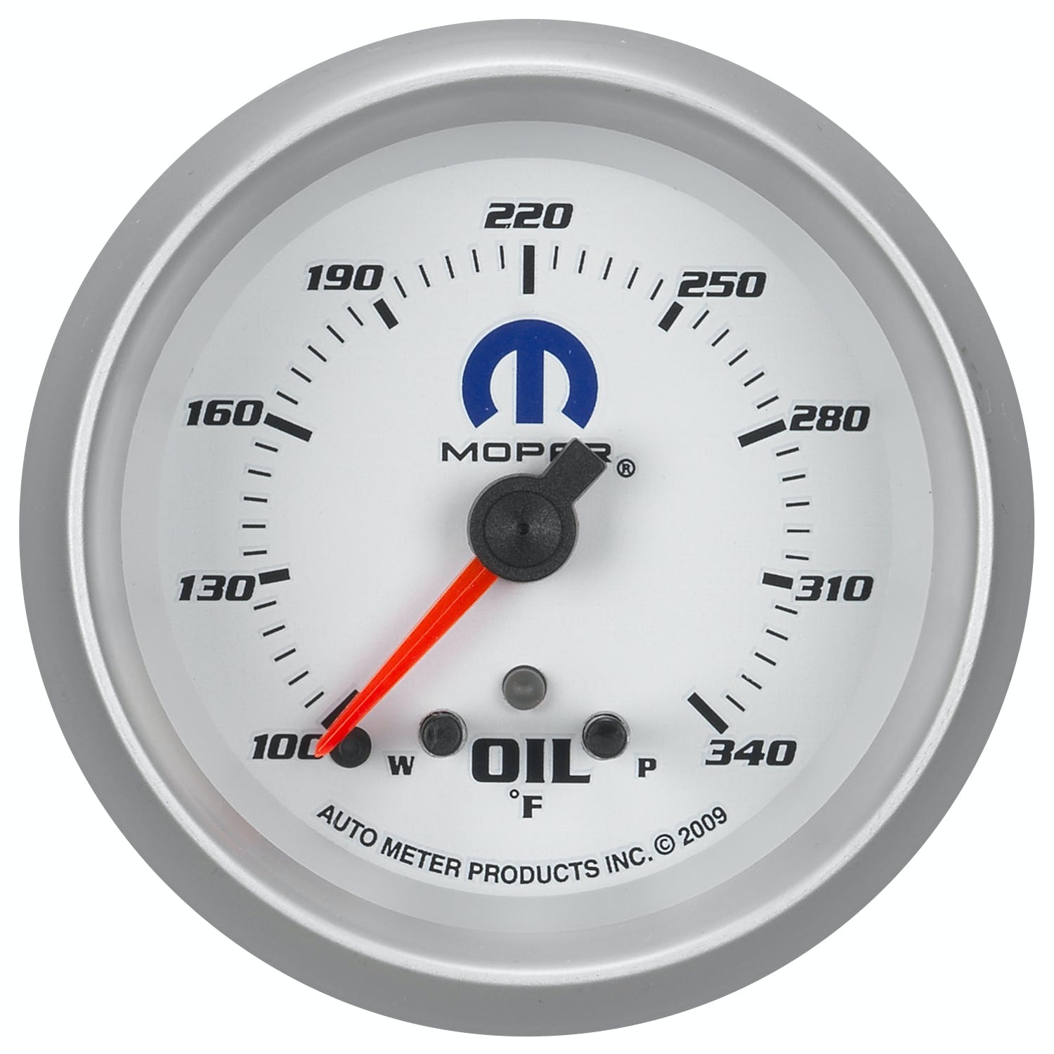 AutoMeter Products 880251 MOPAR Electric Oil Temperature Gauge 2 5/8 in. 140 - 340 Deg. F Full Sweep