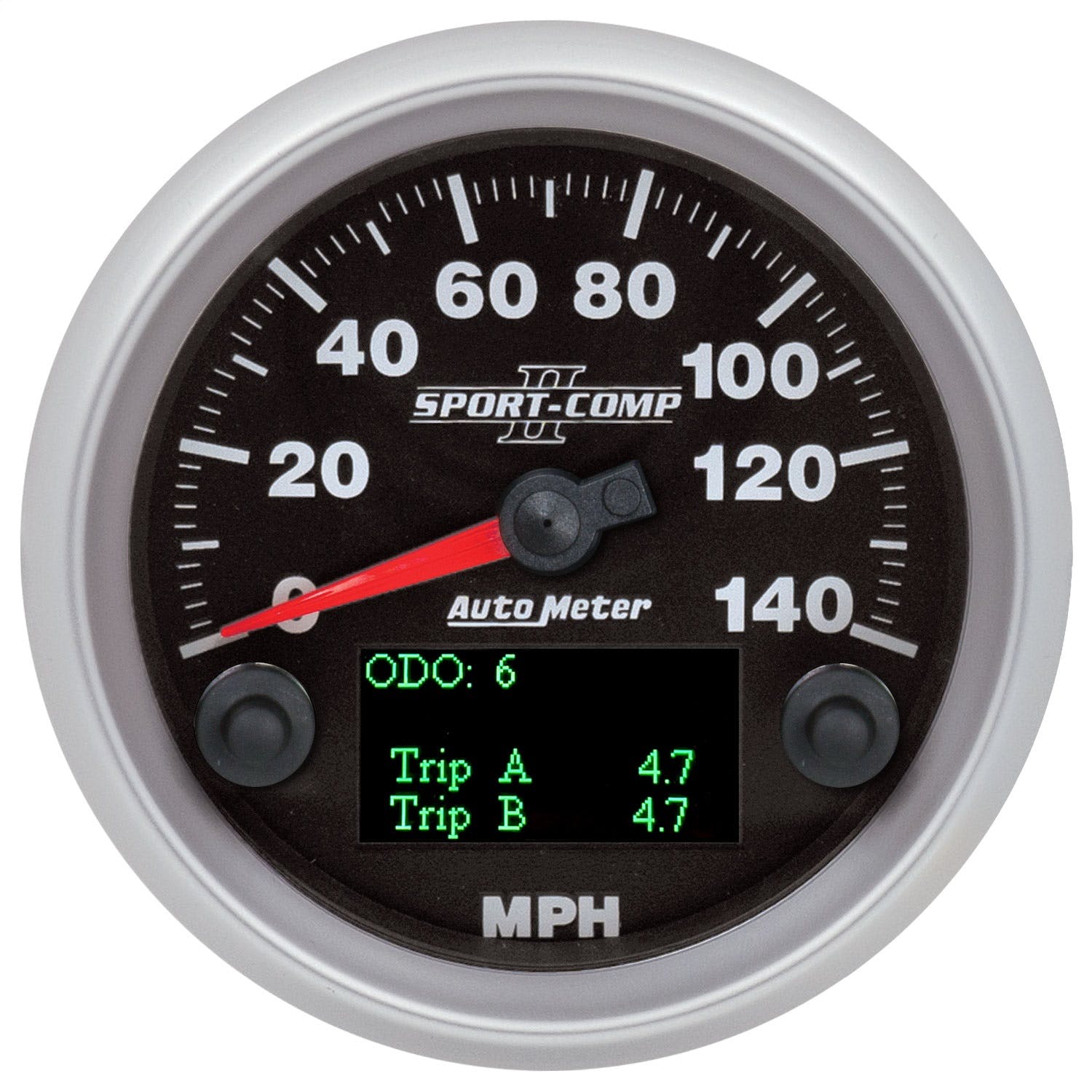 AutoMeter Products 880828 Sport-Comp II Speedometer Gauge, 3 3/8, 140MPH, SPN 84