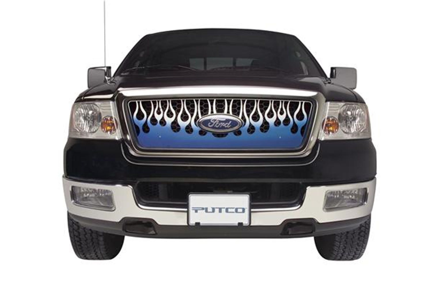 Putco 89429 Flaming Inferno Stainless Steel Grilles - Blue (Painted)