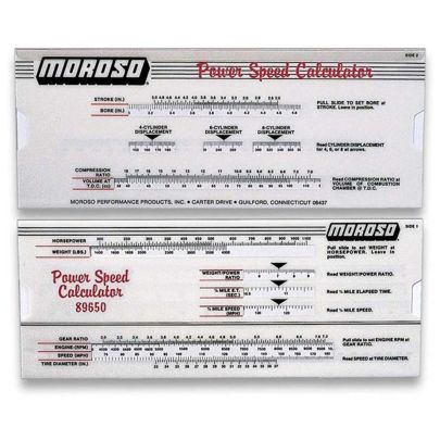 Moroso 89650 Power-Speed Calculator