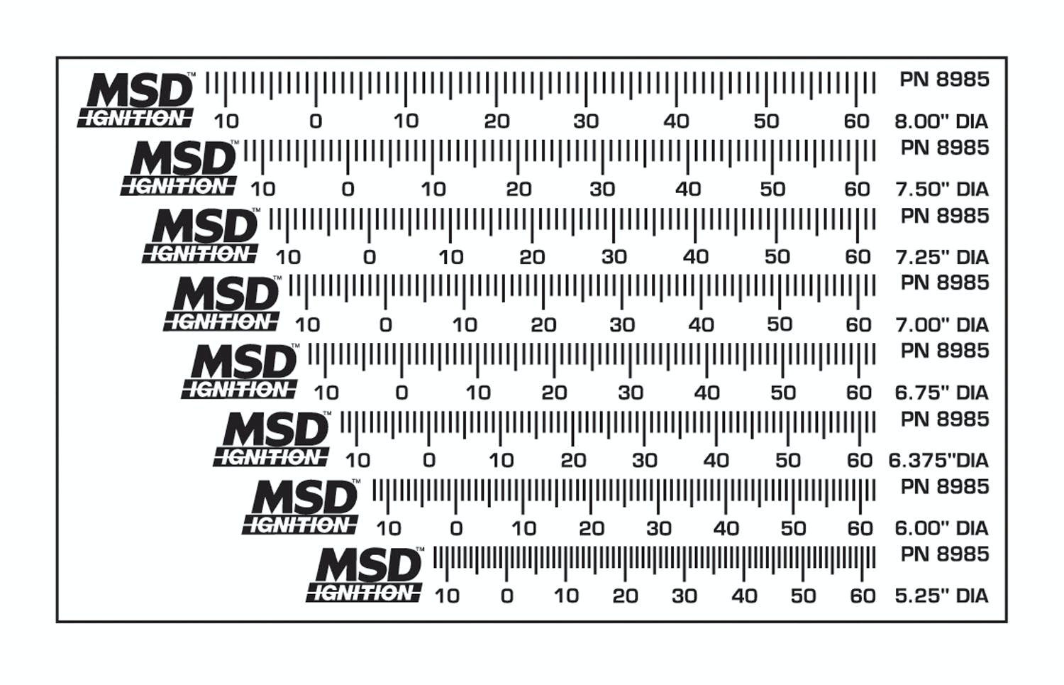 MSD Performance 8985 TIMING TAPES FOR HARMONIC BALANCERS