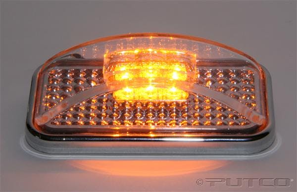 Putco 900003 Universal Side Marker - Amber LED w/Clear Lens ( 2pcs - 2 inch x 4 inch)