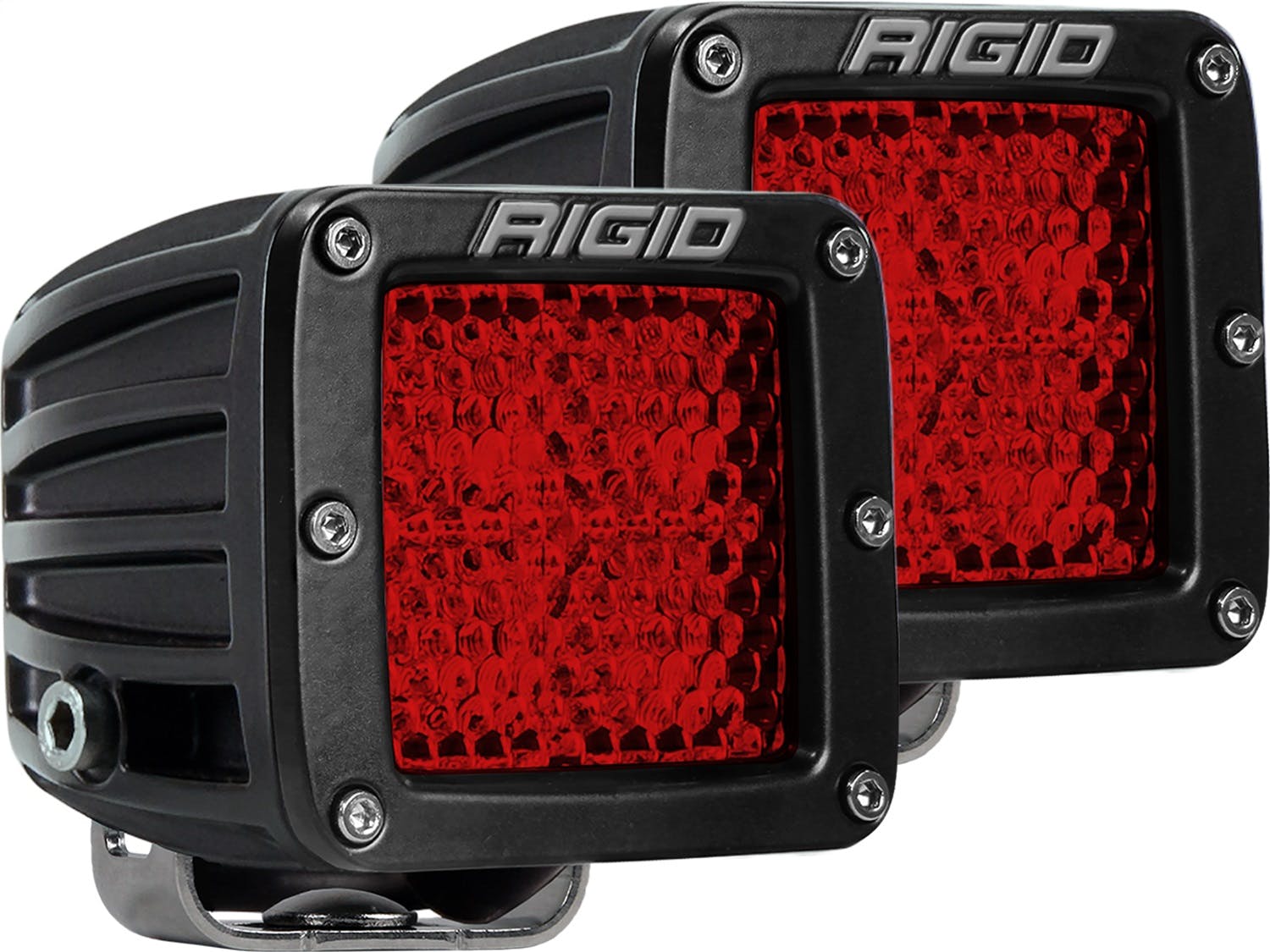 RIGID Industries 90153 D-Series Diffused Rear Facing High/Low SM Red Set Of 2
