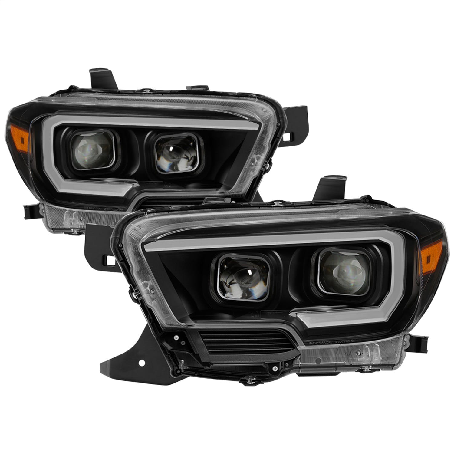 XTUNE POWER 9039256 Toyota Tacoma 2016 2019 TRD Models only ( Does Not Fit SR and SR5 Models ) DRL Light Bar Projector Headlights with Sequential Turn Signal Low Beam H11(Included) ; High Beam H9(Included) ; Signal LED(Included) Black