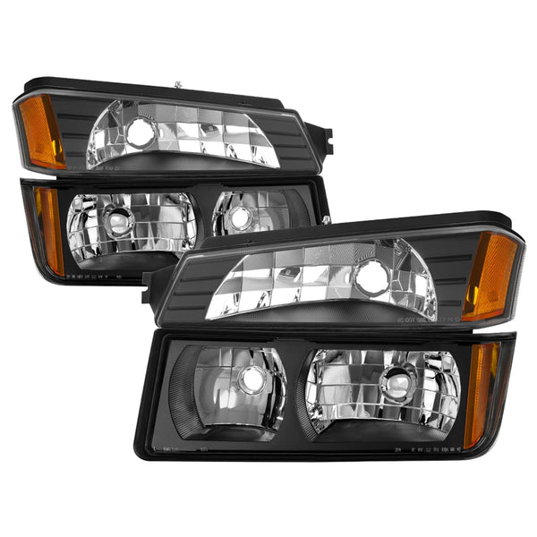 XTUNE POWER 9040641 Chevy Avalanche with Body Cladding only 2002 2006 OEM headlights With Bumper Light OEM (BLACK)