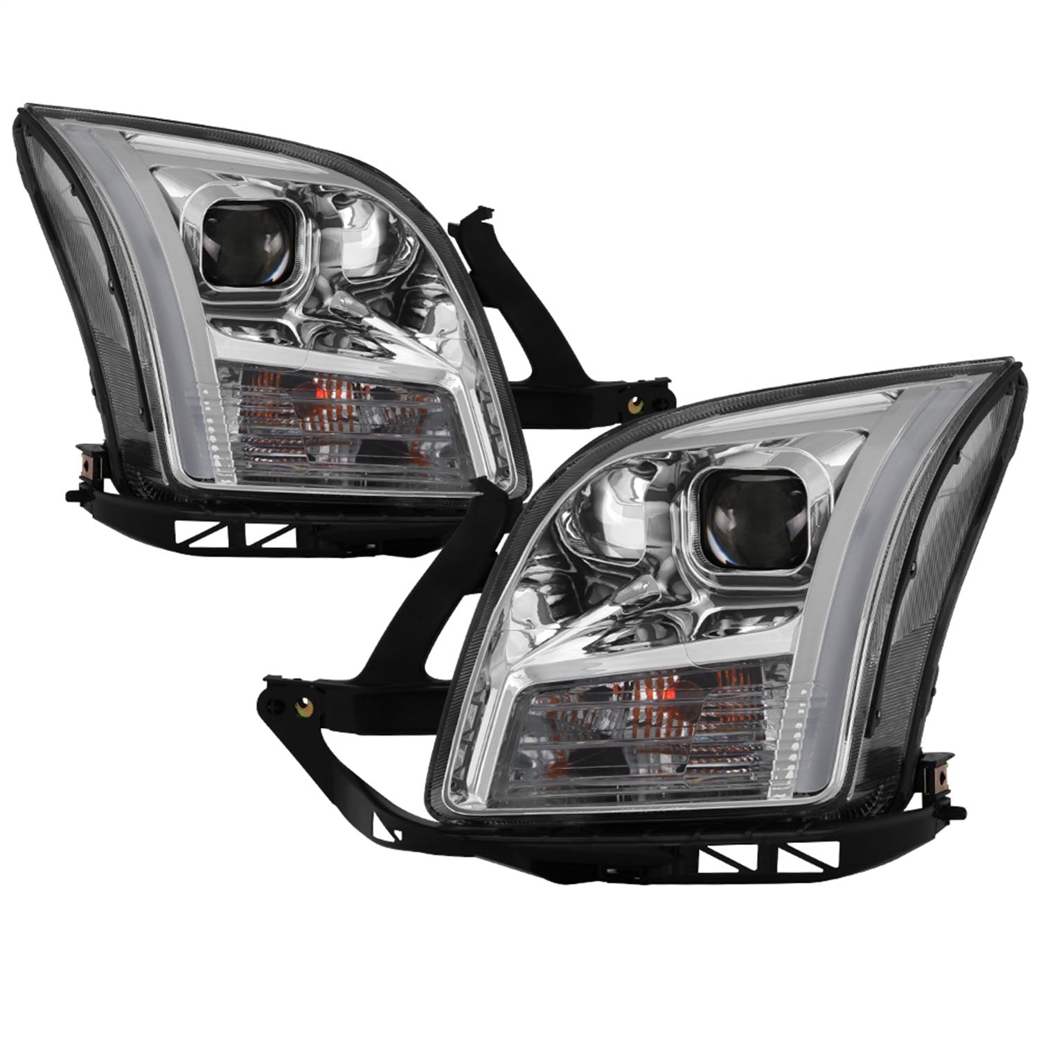 XTUNE POWER 9042126 Ford Fusion 06 09 Projector Headlights Light Bar DRL Chrome