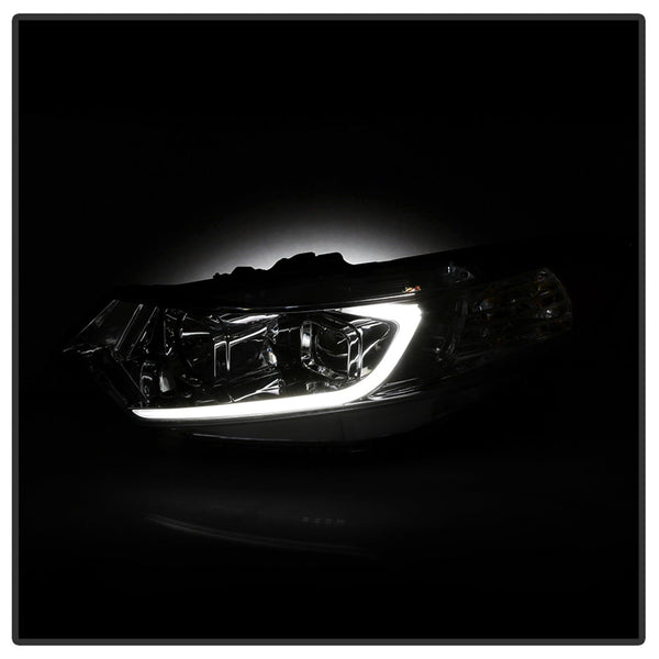 XTUNE POWER 9042225 Acura 2009 2014 Projector Headlights Light Bar DRL Low Beam D2S(Not Included) ; High Beam H1(Included) ; Signal RY21W(Included) Chrome