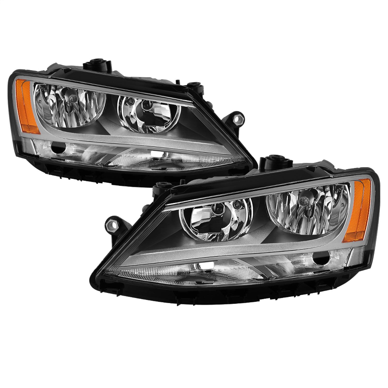 XTUNE POWER 9042348 Volkswagen Jetta 11 18 Halogen Model Only ( Not Compatible With Xenon HID Model ) Only fits sedan models OEM Style Headlights Chrome