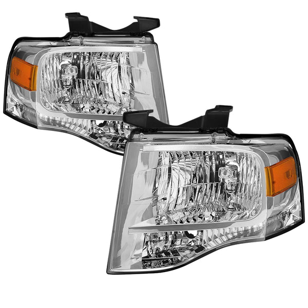 XTUNE POWER 9042409 Ford Expedition 2007 2014 OEM Style Headlights Chrome