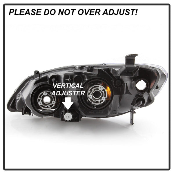 XTUNE POWER 9042706 Honda Civic Coupe and Sedan 04 05 ( Does Not Fit Hatchback and SI Models ) OEM Style Headlights Black