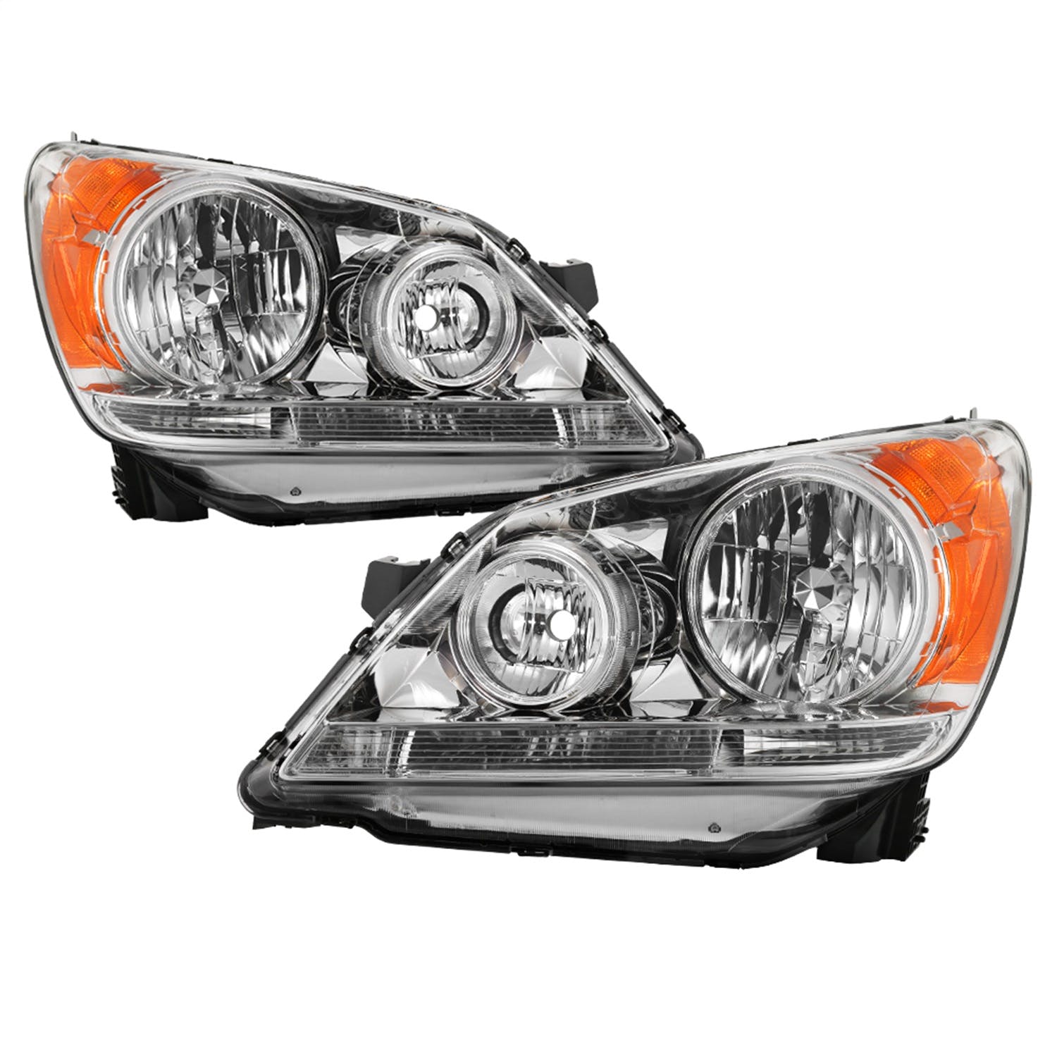 XTUNE POWER 9042720 Honda Odyssey 08 10 OEM Style Headlights Low Beam HB4(Not Included) ; High Beam HB3(Not Included) ; Signal W21W(Included) Chrome