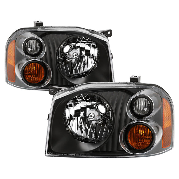 XTUNE POWER 9042768 Nissan Frontier 01 04 OEM Headlights Low Beam 9007(Not Included) ; High Beam 3456(Not Included) ; Signal 168(Not Included) Black
