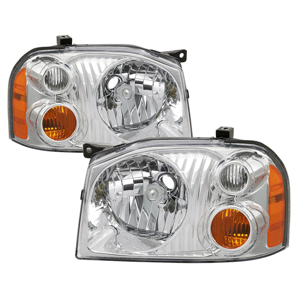 XTUNE POWER 9042775 Nissan Frontier 01 04 OEM Headlights Low Beam 9007(Not Included) ; High Beam 3456(Not Included) ; Signal 168(Not Included) Chrome