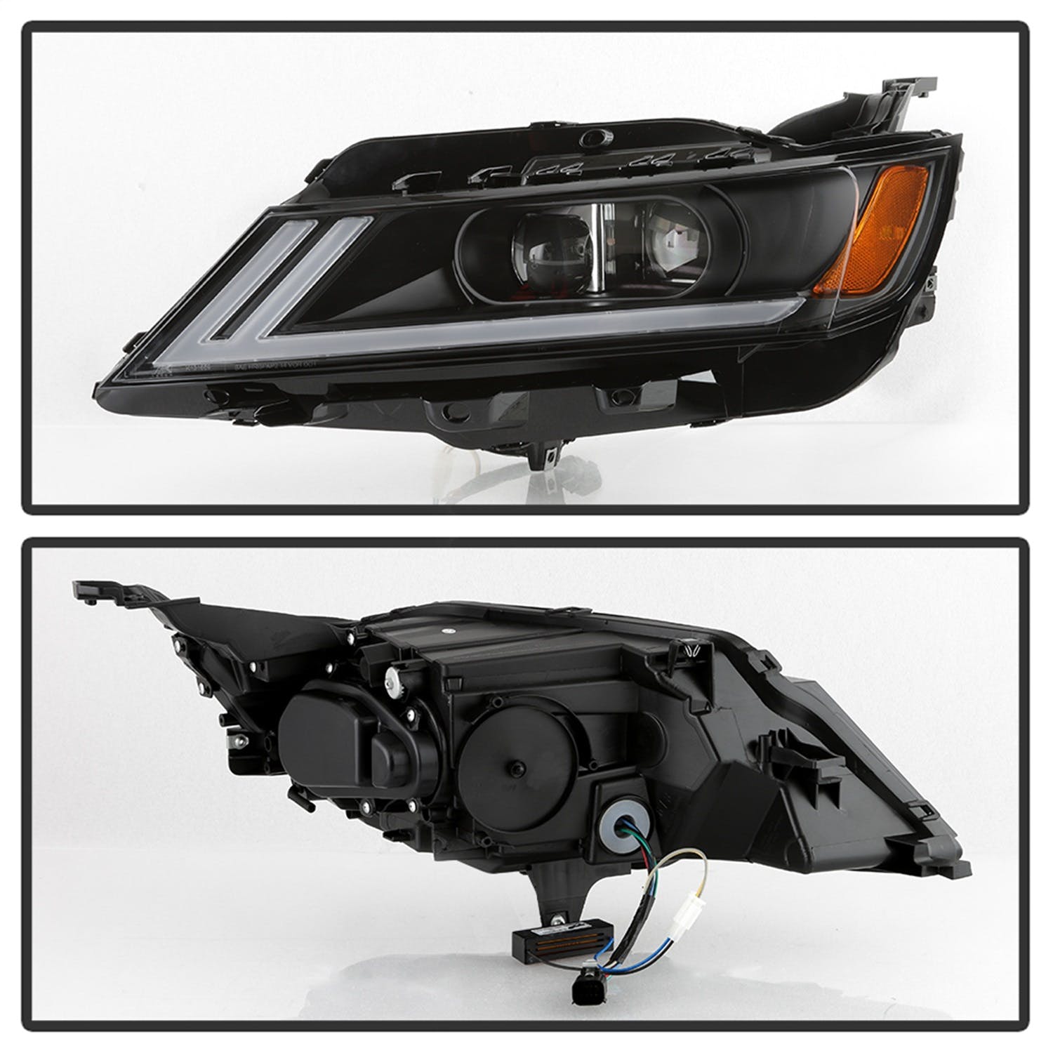 XTUNE POWER 9042874 Chevy Impala 2014 2019 Halogen Models Only ( Does Not Fit 14 16 Limited Models And Xenon HID Models ) DRL Light Bar Projector Headlights Low Beam H7(Included) ; High Beam H7(Included) ; Signal LED Black