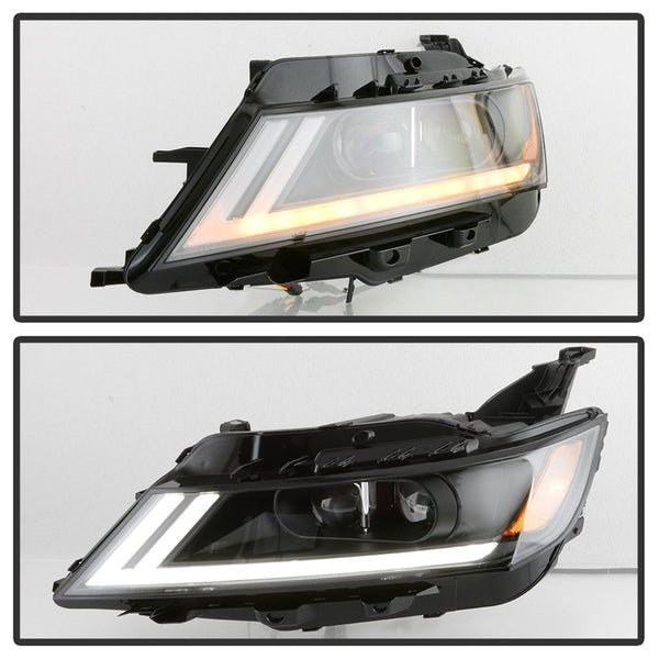 XTUNE POWER 9042874 Chevy Impala 2014 2019 Halogen Models Only ( Does Not Fit 14 16 Limited Models And Xenon HID Models ) DRL Light Bar Projector Headlights Low Beam H7(Included) ; High Beam H7(Included) ; Signal LED Black