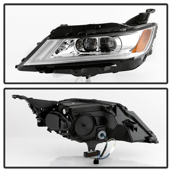 XTUNE POWER 9042898 Chevy Impala 2014 2019 Halogen Models Only ( Does Not Fit 14 16 Limited Models And Xenon HID Models ) DRL Light Bar Projector Headlights Low Beam H7(Included) ; High Beam H7(Included) ; Signal LED Chrome