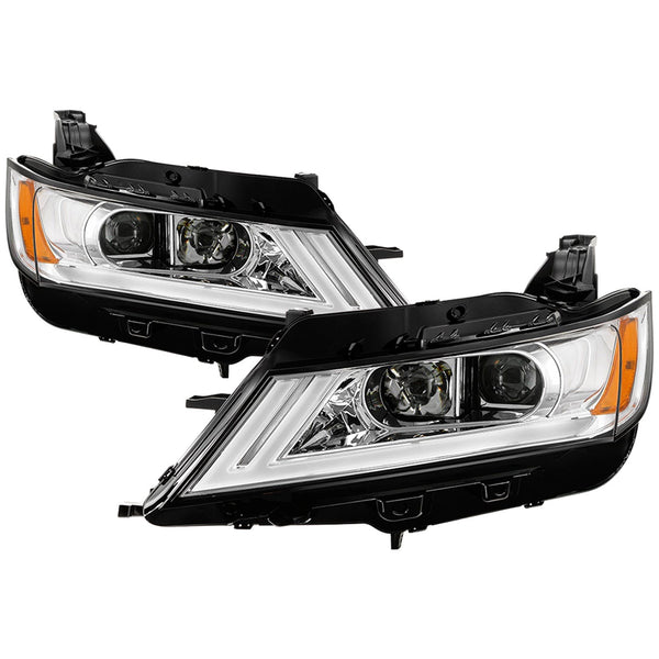 XTUNE POWER 9042898 Chevy Impala 2014 2019 Halogen Models Only ( Does Not Fit 14 16 Limited Models And Xenon HID Models ) DRL Light Bar Projector Headlights Low Beam H7(Included) ; High Beam H7(Included) ; Signal LED Chrome