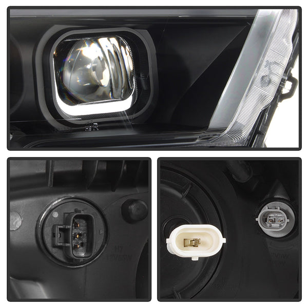 XTUNE POWER 9042997 Toyota Tacoma 2016 2019 SR and SR5 Models only ( Does Not Fit TRD Models ) DRL Light Bar Projector Headlights with Sequential Turn Signal Black Low Beam H7(Included) ; High Beam H7(Included) ; Signal LED(Included)