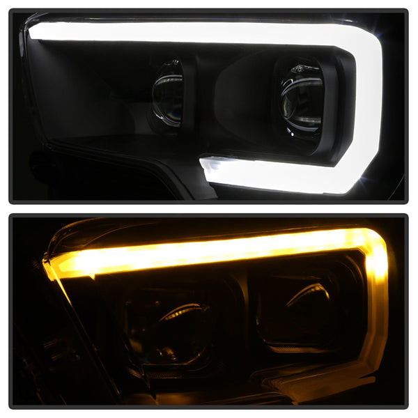 XTUNE POWER 9042997 Toyota Tacoma 2016 2019 SR and SR5 Models only ( Does Not Fit TRD Models ) DRL Light Bar Projector Headlights with Sequential Turn Signal Black Low Beam H7(Included) ; High Beam H7(Included) ; Signal LED(Included)