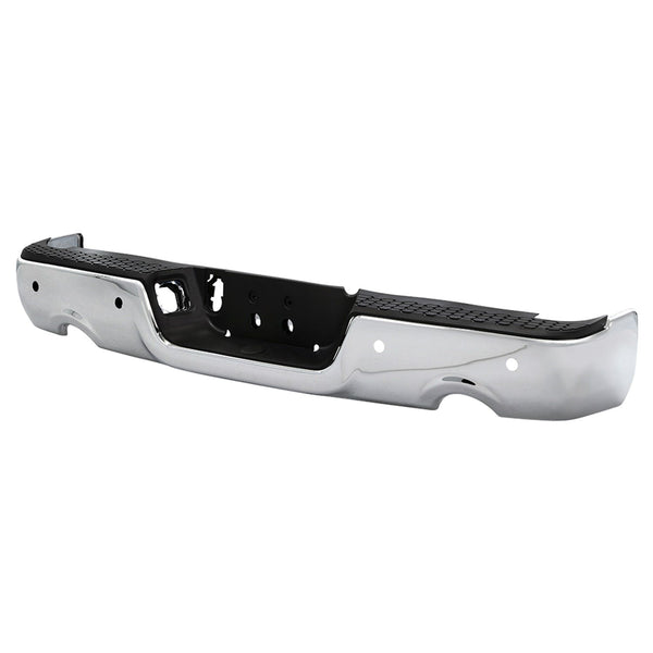 XTUNE POWER 9047008 OEM Style Steel Rear Bumper Chrome ( Brackets Hardware And Step Pads Included ) ( OEM Part # CH1103119 )
