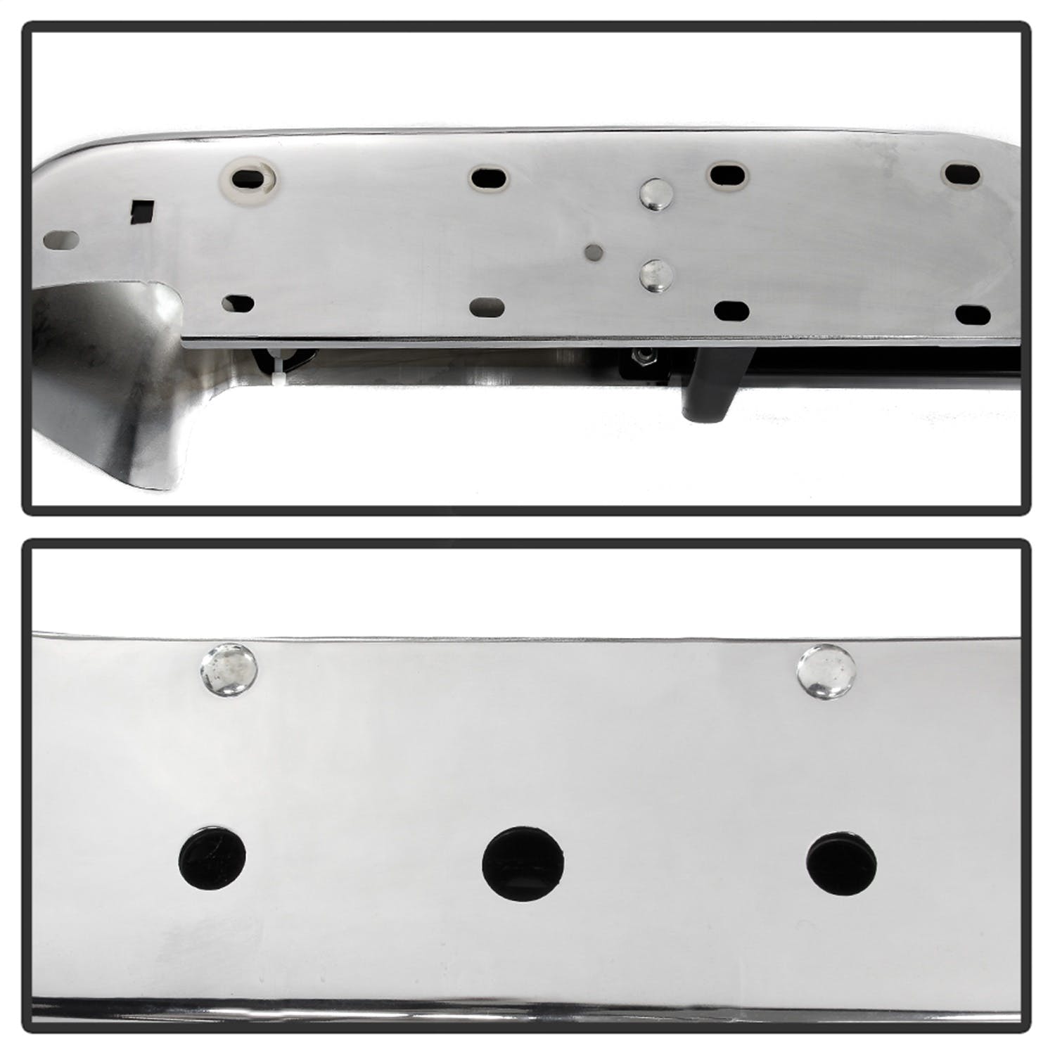 XTUNE POWER 9049019 OEM Style Steel Rear Bumper Chrome ( Brackets Hardware And Step Pads Included ) ( Partslink: CH1102328 Interchange Part # 82401316 )