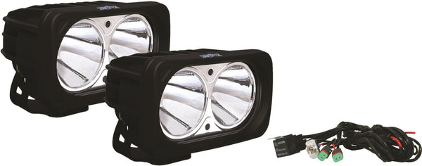 Vision X 9125053 OPTIMUS SQUARE BLACK 2 10W LEDS 10deg. NARROW KIT OF 2 LIGHTS