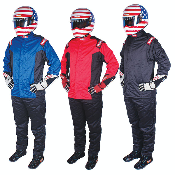 RaceQuip 91629059 Nomex Multi Layer Racing Driver Fire Suit Pants; SFI 3.2A/ 5 ; Black Large