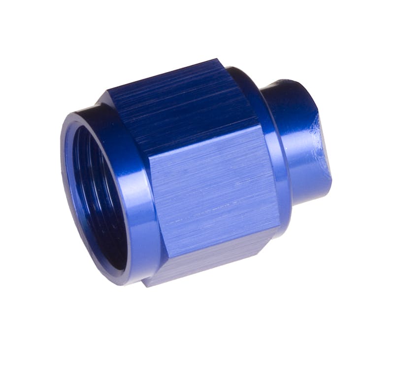 Redhorse Performance 929-08-1 -08 two piece AN/JIC flare cap nut - blue