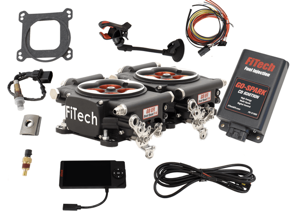 FiTech 93064 Go EFI 2x4 1200 HP EFI System - Power Adder - Matte Black Finish, w/CDI box