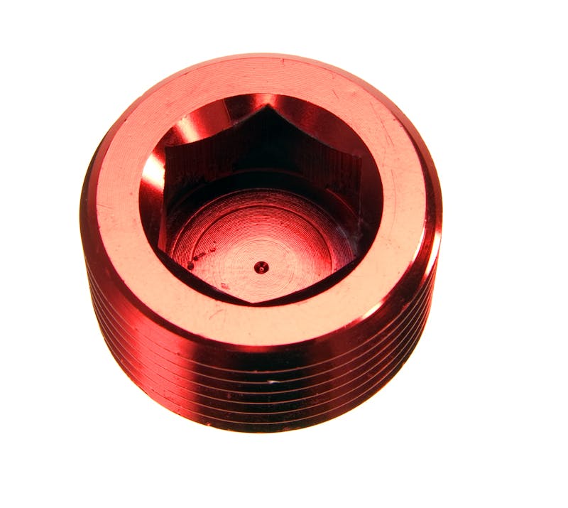 Redhorse Performance 932-16-3 -16 (1in) NPT hex head pipe plug - red