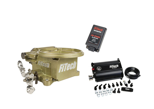 FiTech 93500 Go EFI 2 Barrel EFI 400HP Classic Gold, w/ Force Fuel, Fuel Delivery System