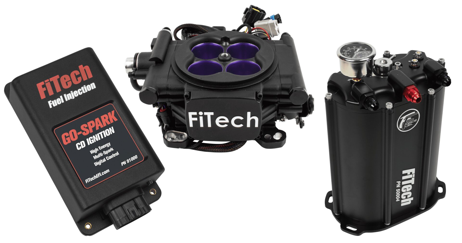 FiTech 93508 Mean Street EFI System Master Kit w/ Force Fuel, Fuel Delivery System, w/CDI box
