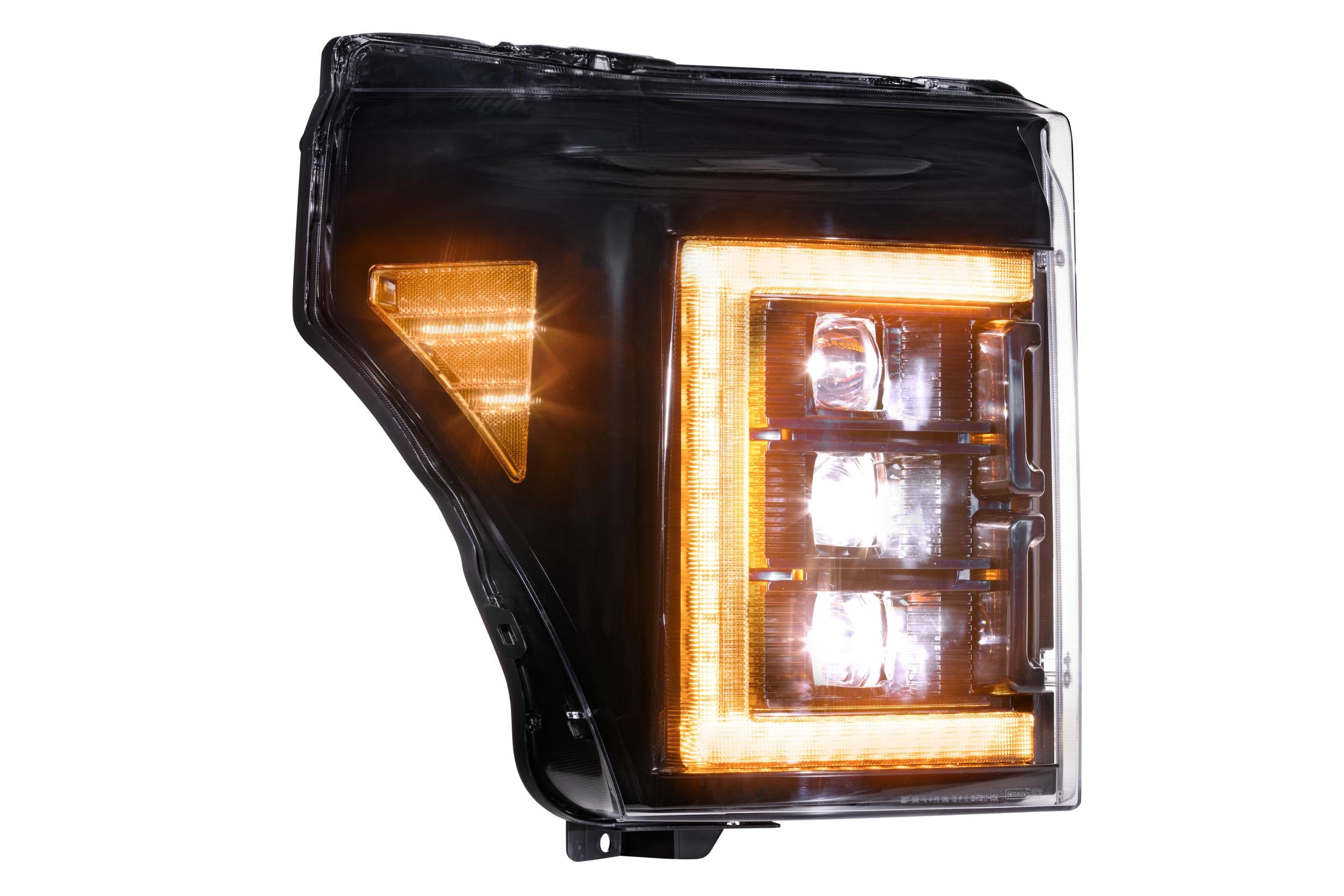 Morimoto XB LED Headlights: Ford Super Duty (11-16) (Pair / Amber DRL) LF505-A-ASM